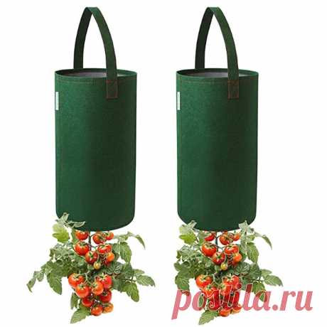 Новая сумка для садовых растений, 2 шт., подвесная растительная горшка для выращивания томатного, Чили, перца, товары для домашнего сада|Тканевые горшки для рассады| | АлиЭкспресс