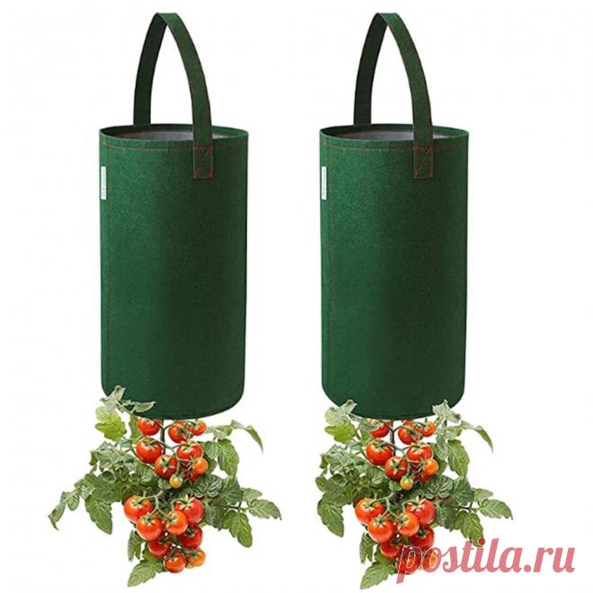 Новая сумка для садовых растений, 2 шт., подвесная растительная горшка для выращивания томатного, Чили, перца, товары для домашнего сада|Тканевые горшки для рассады| | АлиЭкспресс