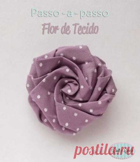 &quot;Compartilhando passo a passos&quot;: &quot;FLOR DE TECIDO LINDINHA&quot;