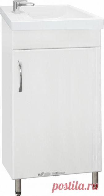 Тумба с раковиной Style Line Эко Стандарт №1 40 белая купить в магазине Сантехника-онлайн.Ру