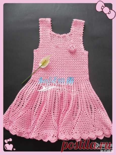 Сарафан крючком для маленькой девочки. Сарафан для маленьких принцесс схема Сарафан крючком для маленькой девочки. Сарафан для маленьких принцесс.