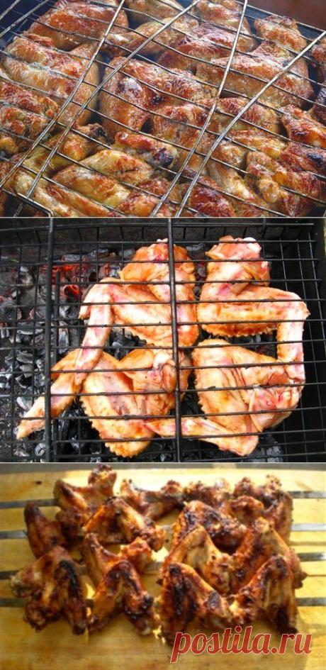Летнее меню: куриные крылья на мангале / Простые рецепты