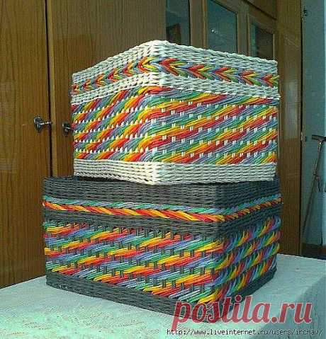 цитата Nina62 : Плетение из газет &quot;МК трёхцветной косы&quot; + фото для вдохновения (08:38 30-03-2014) [4752987/319115317] - lapo4kinazina@mail.ru - Почта Mail.Ru