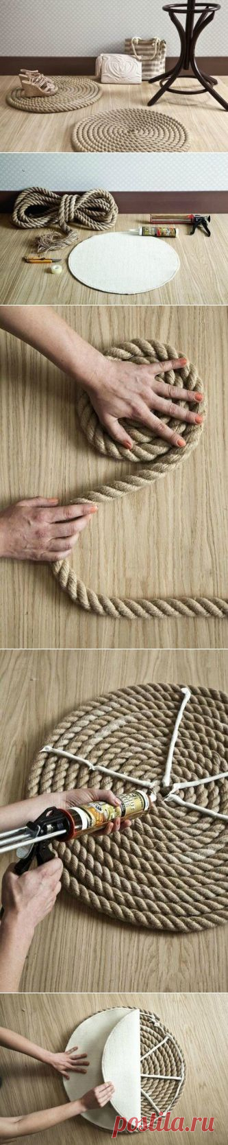 Коврик из каната. Мастер-класс