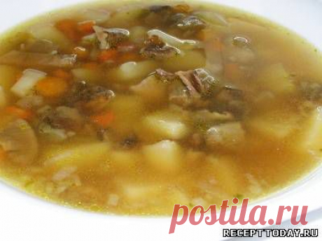 Рецепт: Куриный суп с грибами