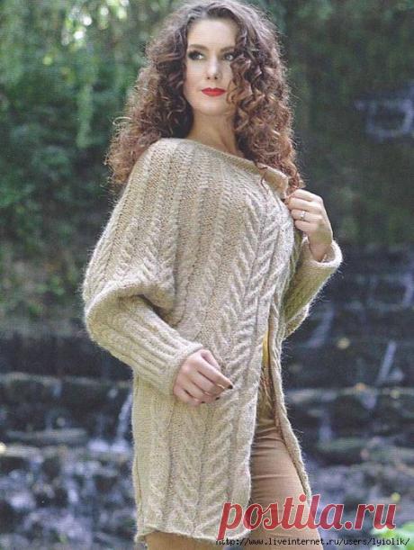 Длинный жакет с косами