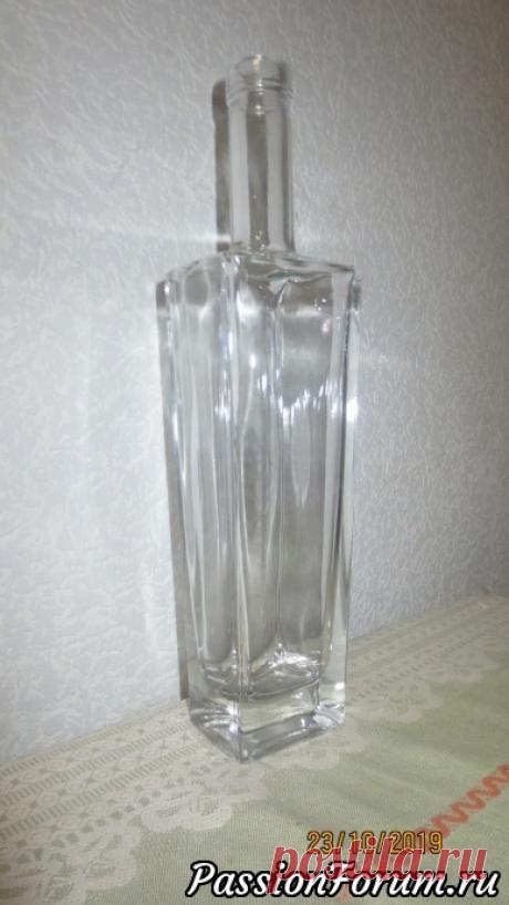 Конкурс: декор стекла. Бутылка"Нежность". | Декупаж. Мастер-классы