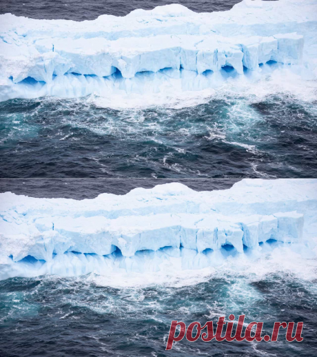 Iceberg A-68A em possível rota de colisão com ilha está a partir-se