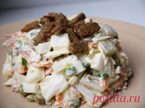 Салат из пекинской капусты с ветчиной