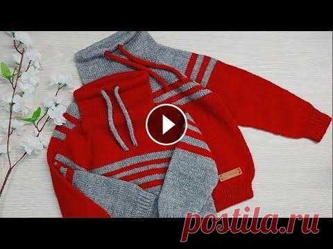 Детский свитшот спицами // Мастер класс Всем привет! В сегодня в этом видео мастер классе предлагаю связать свитшот на возраст ребенка 3 года и рост 98 см. Потребуется пряжа Ализе Супер Лана...