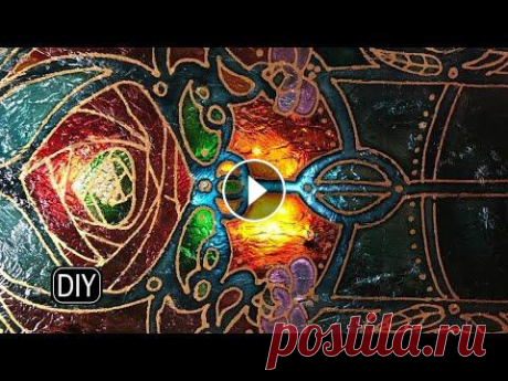 ВИТРАЖНАЯ РОСПИСЬ с эпоксидной смолой. Всем привет! В этом видео я покажу как можно украсить межкомнатную дверь с помощью витражной росписи по эпоксидной смоле. Приятного просмотра! Если ви...