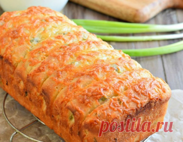 Хлеб с сыром и зеленым луком — Домашняя кулинария