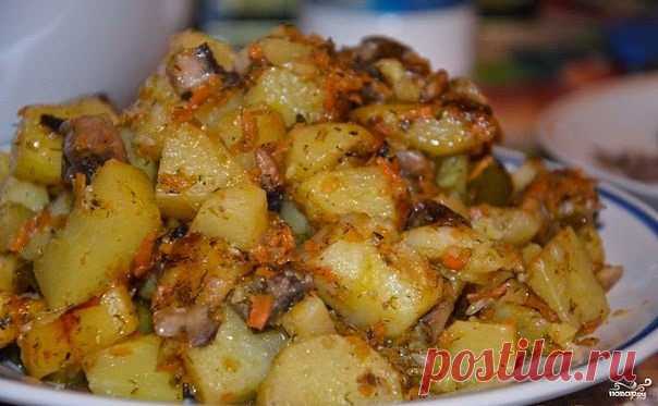 Картошка с шампиньонами в мультиварке
