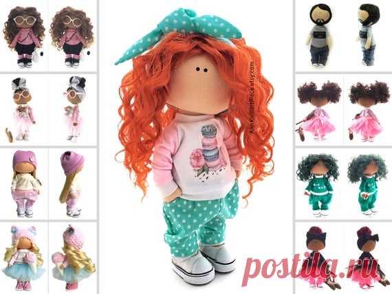 Interior Decor Doll for Nursery Design, Handmade Fabric Doll as Original and Unique Gift for Kids, Textile Tilda Doll Art Rag Doll Natalia P Hello dear visitors!  This is handmade cloth doll created by Master Natalia P (Moscow, Russia). All dolls on the photo are mady by artist Natalia P. You can find them in our shop searching by artist name. Here are all dolls of artist Natalia P: