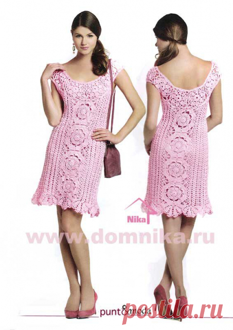 Платье крючком из журнала Punt &amp; moda