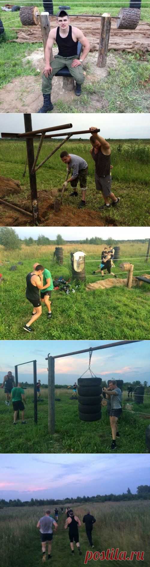 Спортивная площадка под открытым небом, построенная из подручных материалов (14 фото)