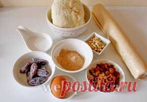 Слоёные плюшки с творогом и изюмом