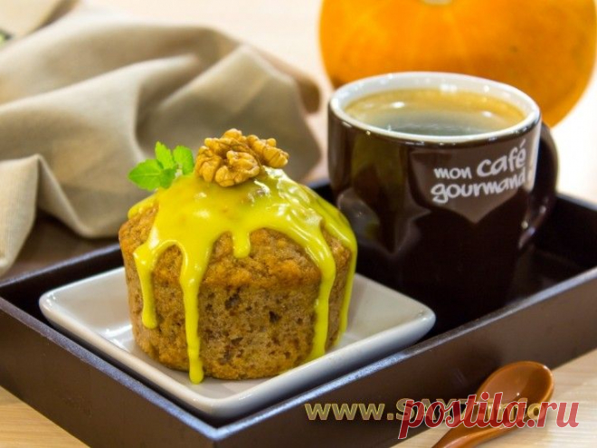 Кексы с тыквой грецкими орехами и овсянкой