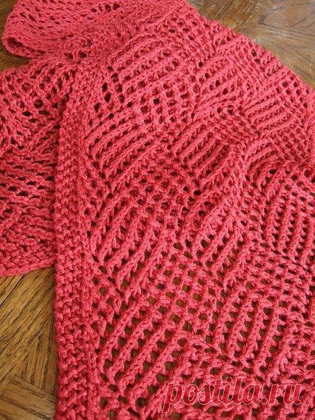 КРАСИВЫЙ СЕТЧАТЫЙ УЗОР СПИЦАМИ. СХЕМА