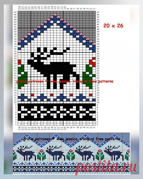 Самые популярные зимние жаккардовые шапки и узоры | Стильное вязание KNITMILO | Дзен