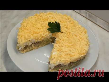 Салат с рыбными консервами