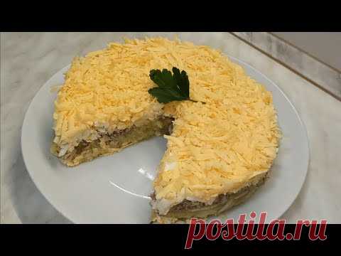 Салат с рыбными консервами