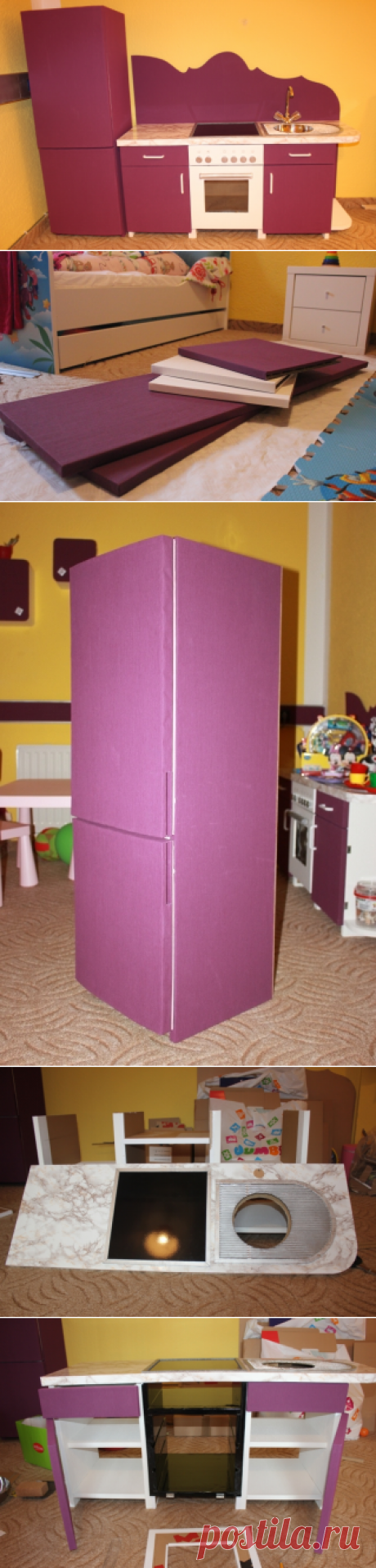 Детская кухня из картона / Работа с бумагой / Другие поделки из бумаги и картона