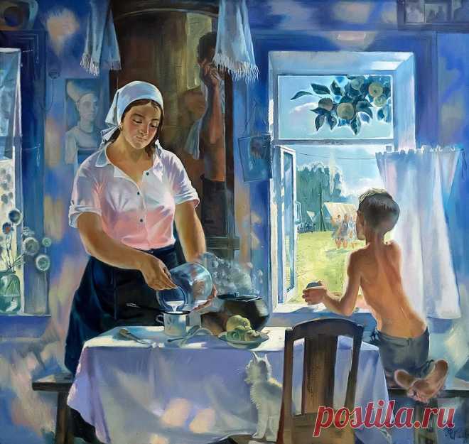 АКИМОВ В.Я. 1950 ГОЛУБОЕ УТРО. 1981