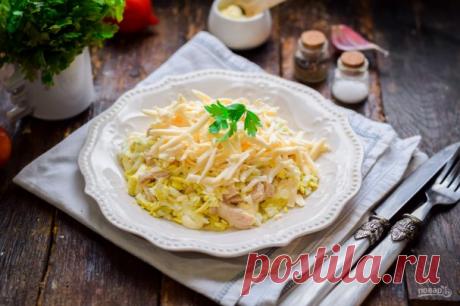 Салат с курицей и плавленным сыром - пошаговый рецепт с фото на Повар.ру