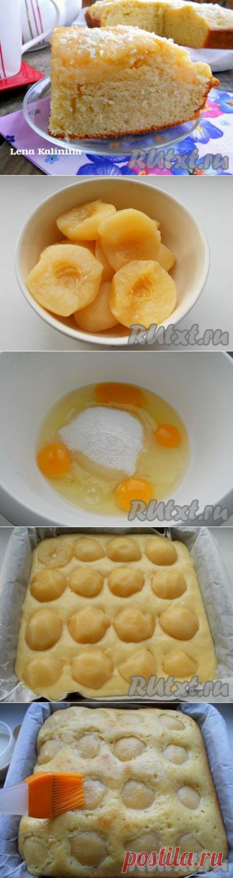 Рецепт пирога с консервированными персиками (рецепт с фото) | RUtxt.ru