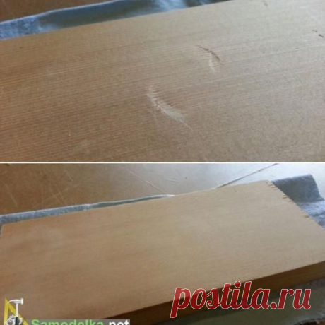 Убираем вмятину на дереве
