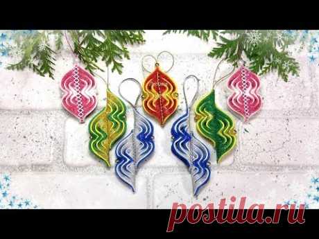 Новогодние елочные игрушки из фоамирана / diy christmas ornaments foam