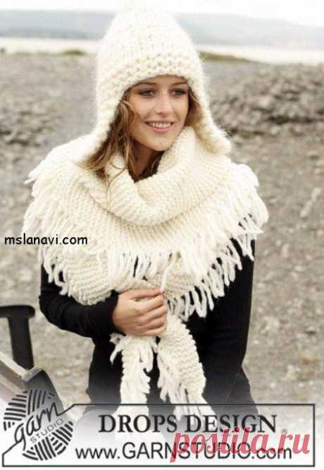 Вязаные женские шапки с ушками или завязками | Вяжем с Lana Vi