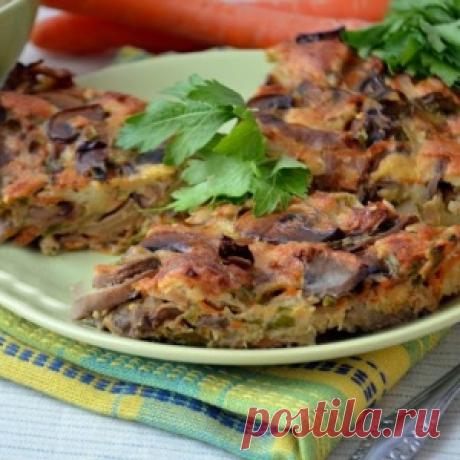 Вкусный грибной пирог