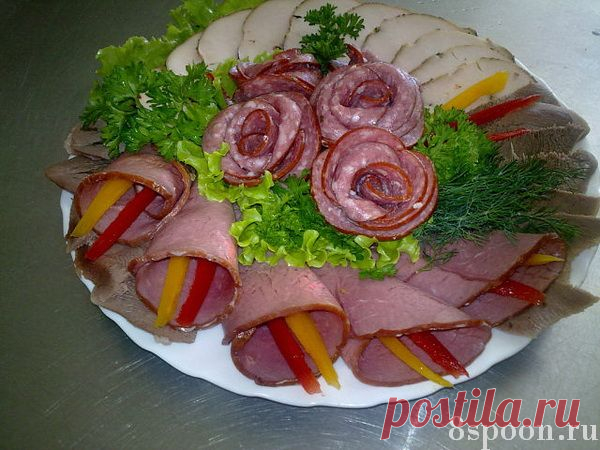 Красивая мясная нарезка: идеи, фото, примеры оформления и подачи | 8 Ложек