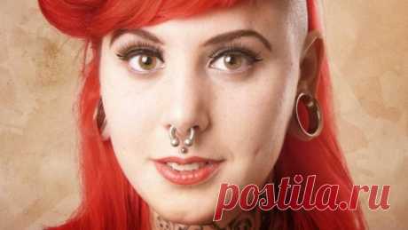 Пирсинг носовой перегородки . Милая Я