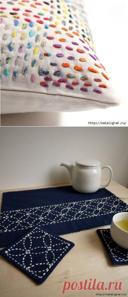Японская техника sashiko. Идеи, МК