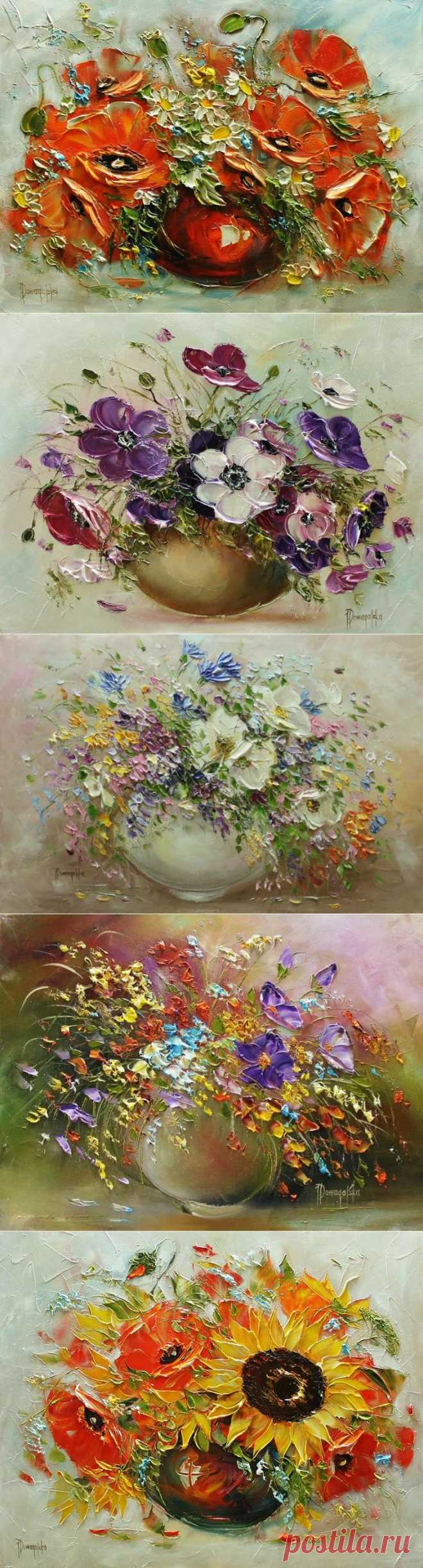 Joanna Domagalska \ Роскошь цветочного букета.