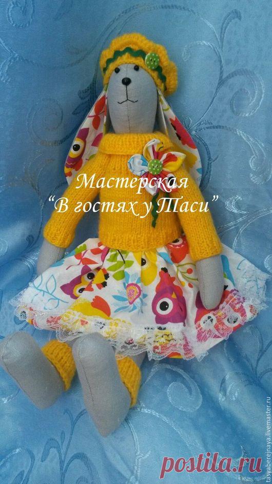 Купить Зайцы Тильды. - комбинированный, заяц, тильда, интерьер, кукла, лён, бязь