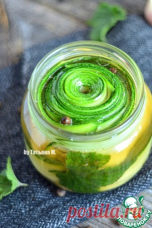 Кабачок, маринованный слайсами - кулинарный рецепт