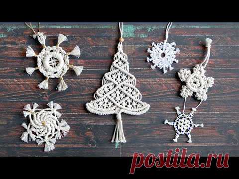 DIY Christmas Tree Macrame Ornament Tutorial