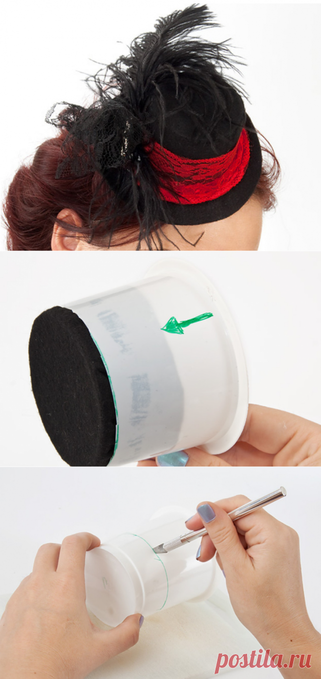 Праздничная шляпка-заколка / KNITLY.com - блог о рукоделии, мастерклассы