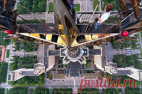 МГУ.Вид сверху.