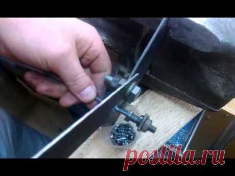 Прессование свинцовых пуль, весь процесс.