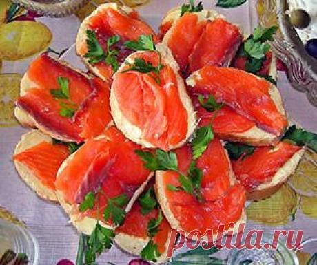 Бутерброд с красной рыбой Царь Франции рецепт приготовления на кухне
