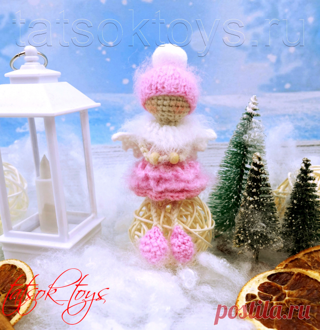PDF Ангелочек оберег крючком. FREE crochet pattern; Аmigurumi doll patterns. Амигуруми схемы и описания на русском. Вязаные игрушки и поделки своими руками #amimore - ангел, маленький ангелок к Новому году, рождественский ангелочек, кукла, куколка, ёлочная игрушка, украшение на ёлку.