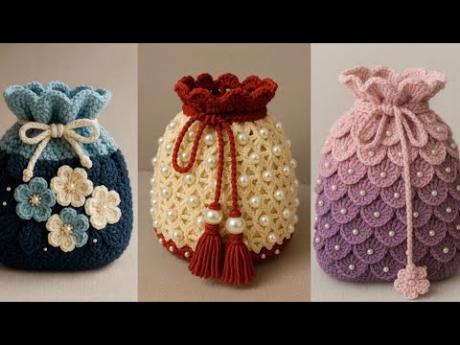 Beautiful Crochet Gift Bags | Handmade Reusable Gift Packaging ideas |