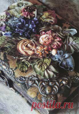 Margaret Wolfe Ribbon Flowers | embroidery