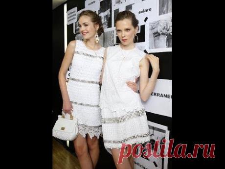 платье крючком в стиле D&G. 3. Вторая часть изделия.