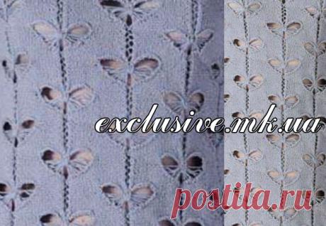 Узор бабочка спицами | Салон эксклюзивного вязания